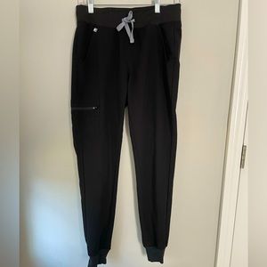 FIGS WOMENS BLACK ZAMORA JOGGER SCRUB PANTS - XS REG